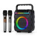 Alpha Portable Karaoke Machine with 2 Wireless Microphones Bluetooth 5.3. Available at Crazy Sales for $149.95