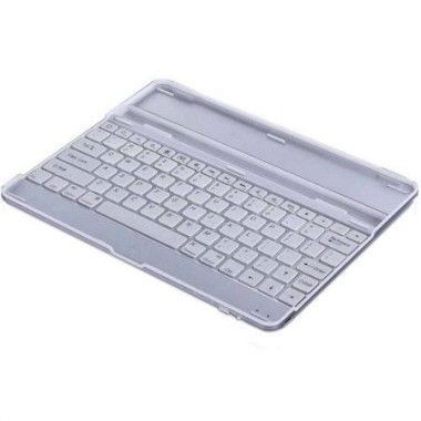 Aluminium Bluetooth Wireless Metal Keyboard Stand Case For IPad 2 3 4 - Silver