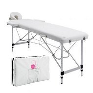 Detailed information about the product Aluminium Portable Beauty Massage Table Bed 2 Fold 55cm White