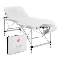 Detailed information about the product Aluminium Portable Beauty Massage Table Bed 3 Fold 75cm White