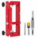 Aluminum Alloy Door Hinge Jig Template Kit, Adjustable Router Mortise Jig Fits 2.5â€“5 Hinges, 1/4R, 5/8R, Square Corner, Red. Available at Crazy Sales for $34.99