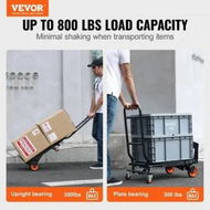 Detailed information about the product Aluminum Hand Truck 2 in 1 136 kg Max Load Capacity Heavy Duty Industrial Convertible Folding Hand Truck and Dolly Utility Cart Converts from Hand Truck