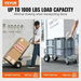 Aluminum Hand Truck 2 in 1 454 kg Max Load Capacity Heavy Duty Industrial Convertible Folding Hand Truck and Dolly Utility Cart Converts from Hand Truck. Available at Crazy Sales for $449.95