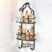 Aluminum Hanging Shower Caddy 3-Shelf Bathroom Organiser Storage Shelves Black. Available at Crazy Sales for $29.95