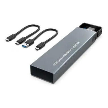Aluminum M.2 NVME SATA SSD Enclosure Adapter, USB 3.2 Gen 2 to NVME PCI-E SATA Key Solid State Drive External Enclosure