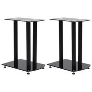 Detailed information about the product Aluminum Speaker Stands 2 Pcs Black Safety Glass