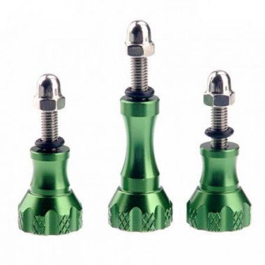 Aluminum Thumb Knob Stainless Bolt Nut Screw Set For GoPro HD Hero 1 2 / 3 / 3+ ST-50 Green