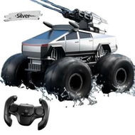 Detailed information about the product Amphibious 4Wd Rock Crawler Remote Control Monster Truck 1:20 Water Cannon High Low Speed 2.4Ghz Long Range Land Water Birthday Christmas Gift COL Silver
