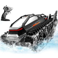 Detailed information about the product Amphibious Remote Control Car, 2.4Ghz Off Road Remote Control Tank, All Terrain Crawler RC Cars for Kids, Birthday Gifts Toys for Boys and Girls, Black