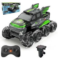 Detailed information about the product Amphibious Remote Control Car 8WD RC Monster Truck Offroad Waterproof 2.4GHz All Terrain RC Drift Cars Beach Pool Toys Gifts for Boys-Green