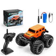 Detailed information about the product Amphibious Remote Control Car Toys for Boys 2.4GHz 1:18 All Terrain Off Road RC Car Waterproof RC Monster Truck for Kids Boys Age 6 Up, Orange