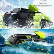 Detailed information about the product Amphibious Remote Control Car Tracked Off-Road Climbing Vehicle Electric RC Deformation Car Toy Green