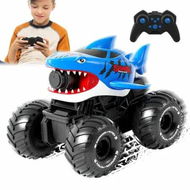 Detailed information about the product Amphibious Remote Control Car with Water Gun 4WD 360 Degree Rotation 2.4GHz Waterproof All-Terrain Stunt Car Rechargeable Toy,Gift for Boys Ages 6+,Blue