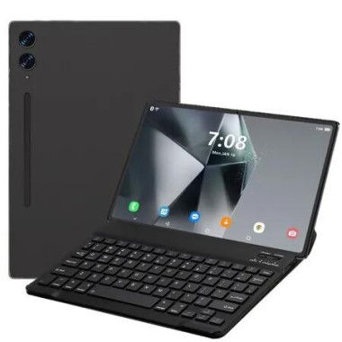 Android 15 Tablet 10.1 Inch 8 Core 8GB RAM 256GB ROM 10000mAh Battery HD Screen With Keyboard Color Black