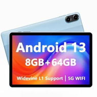 Detailed information about the product Android Tablet, 10.1 inch Android 13 Tablets 8GB RAM 64GB ROM, 1280x800 IPS HD Touchscreen, 6000mAh Battery, Bluetooth, Dual Camera, Blue