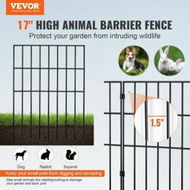 Detailed information about the product Animal Barrier Fence 19 Pack, 43cm(H) x27.94cm(L), Underground Decorative Garden Fencing with 1.5 Inch Spike Spacing, Metal Dog Fence for the Yard and Outdoor Patio