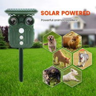Detailed information about the product Animal Insect Repellent Solar Rechargeable Ultrasonic Motion Sensor Multifunctional Fox Bird Repellent For Garden Pest Control