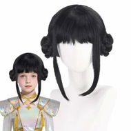 Detailed information about the product Anime Costume Cosplay Wig,Purple Braid Wigs for Women Men,Pop Singer Hair Halloween Cosplay Props Black
