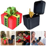 Detailed information about the product Annoying Gift Box with Screws, Finger in Annoying Box, Take Apart Puzzle for Surprise Funny Prank Gift for Christmas (Green Red)