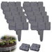 Anthracite Garden Fence 10 Piece Flower Bed Surround Stone Look 10x25cm Lawn Edging for Plugging Plastic. Available at Crazy Sales for $19.99