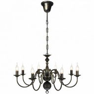 Detailed information about the product Antique Black Metal Chandelier 8 X E14 Bulbs