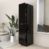 Detailed information about the product Apothecary Cabinet Black 30x42.5x150 Cm Engineered Wood.