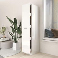 Detailed information about the product Apothecary Cabinet High Gloss White 30x42.5x150 Cm Engineered Wood.