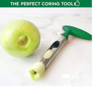 Detailed information about the product Apple Corer - Easy To Use Durable Apple Corer Remover - Green