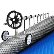 Detailed information about the product Aqua Buddy Pool Cover 600 Micron 11x6.2m w/ Roller 6.55m Swimming Pools Solar Blanket