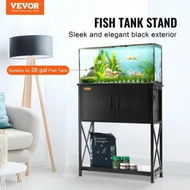 Detailed information about the product Aquarium Stand, 20 Gallon Fish Tank Stand, 25.6 x 16.5 x 31.9 in Steel and MDF Turtle Tank Stand, 167.6 lbs Load Capacity, Reptile Tank Stand with Storage Cabinet and Embedded Power Panel, Black