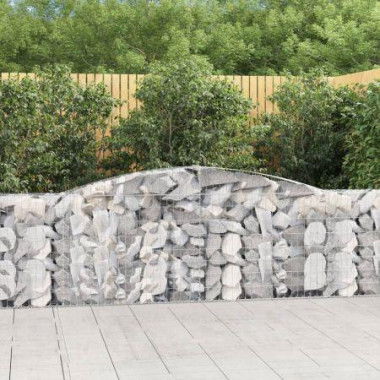 Arched Gabion Basket 400x30x100/120 cm Galvanised Iron