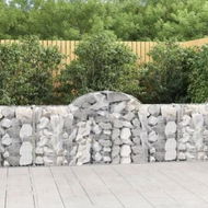 Detailed information about the product Arched Gabion Baskets 2 pcs 200x30x80/100 cm Galvanised Iron