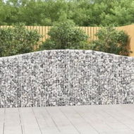 Detailed information about the product Arched Gabion Baskets 2 pcs 400x30x100/120 cm Galvanised Iron