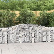 Detailed information about the product Arched Gabion Baskets 2 pcs 400x30x100/120 cm Galvanised Iron