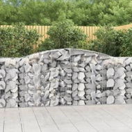 Detailed information about the product Arched Gabion Baskets 2 pcs 400x50x100/120 cm Galvanised Iron