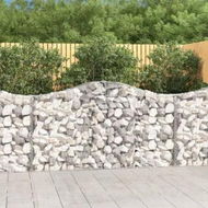 Detailed information about the product Arched Gabion Baskets 3 pcs 200x30x100/120 cm Galvanised Iron