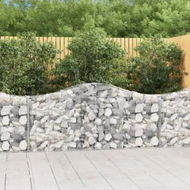 Detailed information about the product Arched Gabion Baskets 3 pcs 200x30x80/100 cm Galvanised Iron