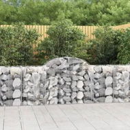 Detailed information about the product Arched Gabion Baskets 3 pcs 200x50x80/100 cm Galvanised Iron