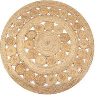 Detailed information about the product Area Rug Braided Design Jute 120 Cm Round