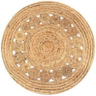 Detailed information about the product Area Rug Braided Design Jute 90 Cm Round