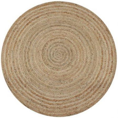 Area Rug Braided Jute 90 Cm Round