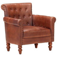 Detailed information about the product Armchair Brown Real Goat Leather