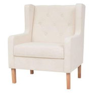 Detailed information about the product Armchair Fabric Cream White