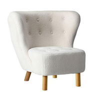 Detailed information about the product Armchair Lounge Accent Chair Armchairs Couches Sofa Bedroom Wood White