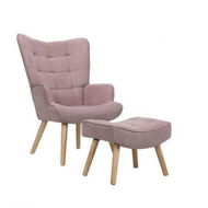 Detailed information about the product Armchair Lounge Chair Ottoman Accent Armchairs Fabric Sofa Chairs Pink