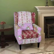 Detailed information about the product Armchair with Patchwork Design Fabric