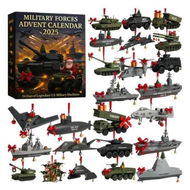Detailed information about the product Armed Forces Advent Calendar 2025, with 24 Days Army Machines 2D Ornaments, Army Forces Countdown Calendar for Christmas