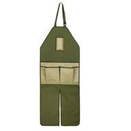 Detailed information about the product Army Green Garden Apron Oxford Cloth Multi-Pocket Extended Leggings with Khaki Pockets Perfect for Gardening & Pruning