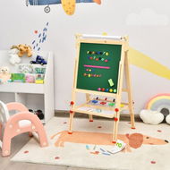 Detailed information about the product Art Easel With Paper Roll And Double-Sided Adjustable Drawing Easel Board For Kids