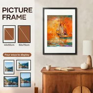 Detailed information about the product Art Picture Framing Wall Gallery Craft Poster Certificate Display Black Frame Decor Childrens Canvas Family Portrait Hanging Horizontal 50x70cm Photos